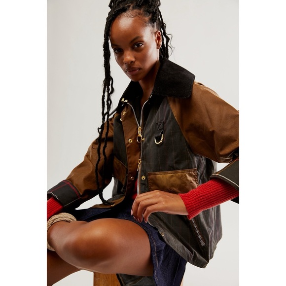 NWT Barbour Premium Cotton Waxed Jacket Brown Tan Green Plaid 6 - Picture 4 of 16